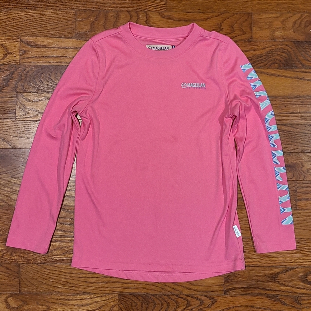 Magellan Outdoors Pink Long Sleeve Performance Tee Kids Size XS
